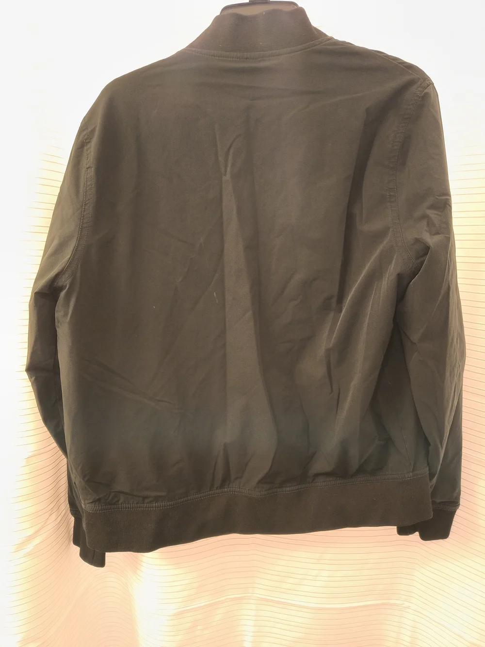 Banana Republic Men's Forest Green Zip-Up Bomber Sweater